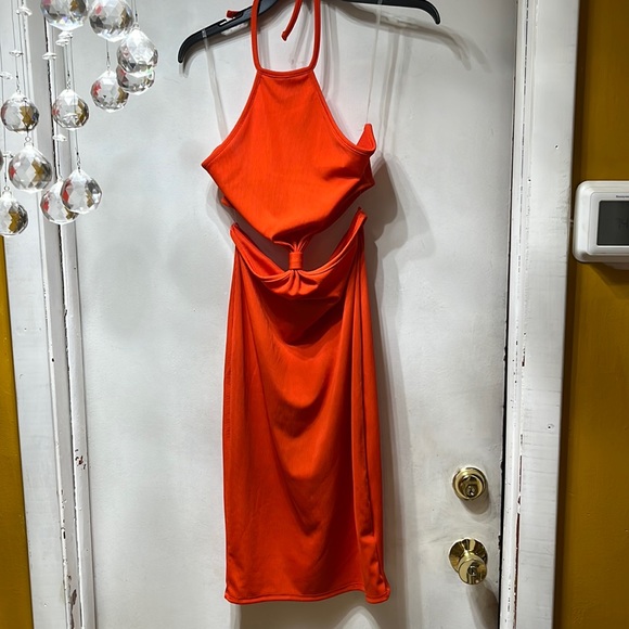 Almost Famous Dresses & Skirts - Orange cutout dress